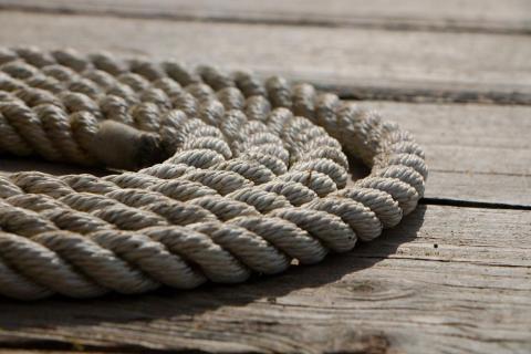 Otter Bay Marina Pender Island, BC rope on the dock